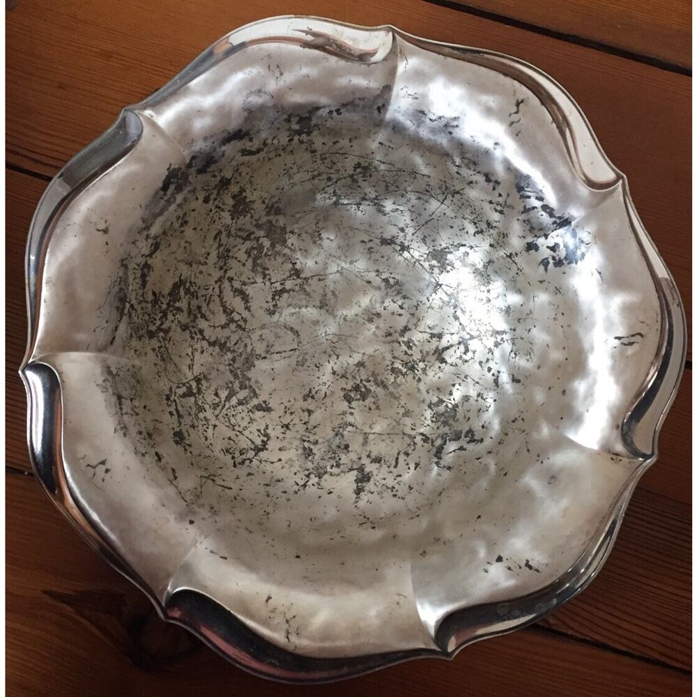 Vintage 70s WMF Ikora Silver Plated Footed Serving Dish Bowl Planter Decor 11"